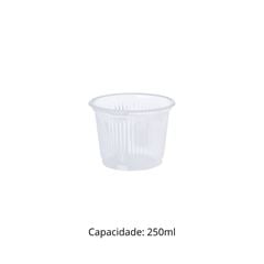 POTE 250ML SEM TAMPA TRANSPARENTE PS - PT-240