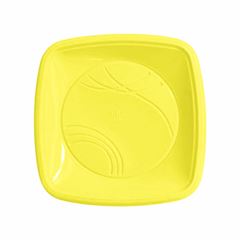 PRATO QUADRADO 15CM AMARELO