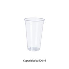 COPO 500ML DESCARTÁVEL PP TRANSPARENTE - PPT-550