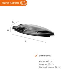 EMBALAGEM PET BARCA ORIENTAL GRANDE PRETA - GO 930