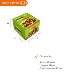 EMBALAGEM PARA HAMBÚRGUER H2 VERDE