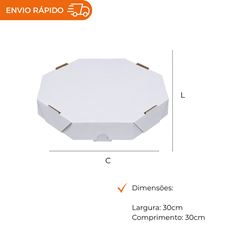 EMBALAGEM PARA PIZZA 30CM BRANCA LISA