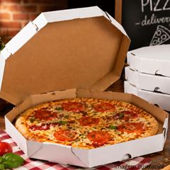 EMBALAGEM PARA PIZZA 35CM BRANCA LISA