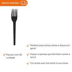 GARFO PARA SOBREMESA PRETO