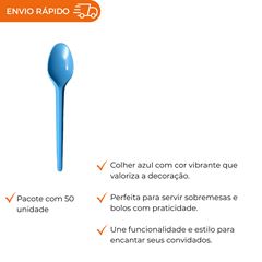 COLHER SOBREMESA AZUL