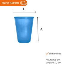 COPO DESCARTÁVEL 200ML PS AZUL