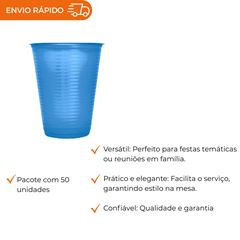 COPO DESCARTÁVEL 200ML PS AZUL