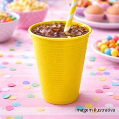 COPO DESCARTÁVEL 200ML PS AMARELO