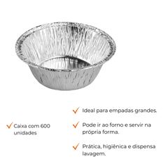 FORMA DE ALUMÍNIO PARA EMPADA 100ML