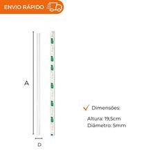 CANUDO BIODEGRADÁVEL GARRAFA SACHÊ 5MM - CRISTAL PP