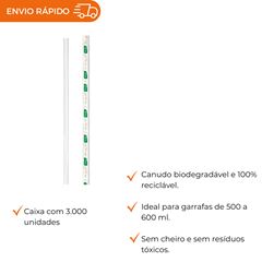 CANUDO BIODEGRADÁVEL GARRAFA SACHÊ 5MM - CRISTAL PP