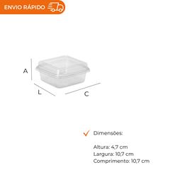 EMBALAGEM PET 1 DOCE QUADRADO - G 650 SF