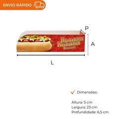 EMBALAGEM PARA CACHORRO QUENTE