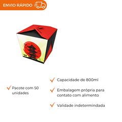 EMBALAGEM PARA YAKISSOBA BOX 850ML