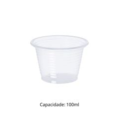 POTE 100ML SEM TAMPA TRANSPARENTE PP - PTT-100