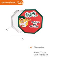 EMBALAGEM PARA PIZZA 35CM BRANCA IMPRESSA