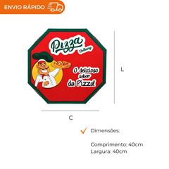 EMBALAGEM PARA PIZZA 40CM BRANCA IMPRESSA