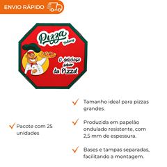 EMBALAGEM PARA PIZZA 40CM BRANCA IMPRESSA