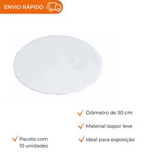 DISCO ISOPOR BRANCO 30CM