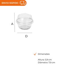 EMBALAGEM PET MOUSSE TAMPA ALTA -  G 675