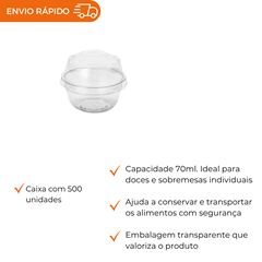 EMBALAGEM PET MOUSSE TAMPA ALTA -  G 675