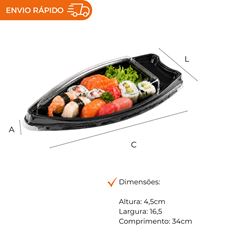 EMBALAGEM PET BARCA ORIENTAL PEQUENA PRETA - GO 935
