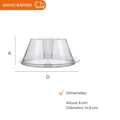 FORMA PUDIM COM TAMPA 500ML - PW64 TWH