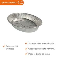ASSADEIRA OVAL SEM TAMPA 7500ML