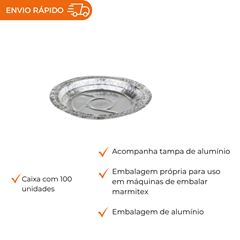 PRATO REDONDO COM TAMPA PARA MÁQUINA Nº 7 480ML -  M7