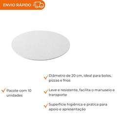 DISCO ISOPOR BRANCO 20CM - TDI-20