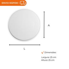 DISCO ISOPOR BRANCO 25CM - TDI-25
