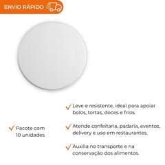 DISCO ISOPOR BRANCO 25CM - TDI-25