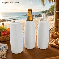 PORTA GARRAFA DE ISOPOR 600ML COM 3 UNIDADES