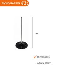 BASE PEDESTAL PRETO PARA SUPORTE DE BOBINA