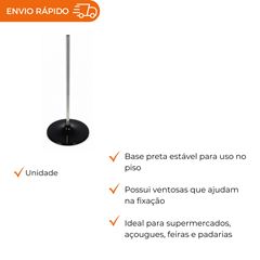 BASE PEDESTAL PRETO PARA SUPORTE DE BOBINA