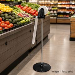 BASE PEDESTAL PRETO PARA SUPORTE DE BOBINA