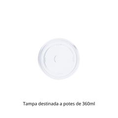TAMPA PLÁSTICA 360ML TRANSPARENTE PP - TCT-360