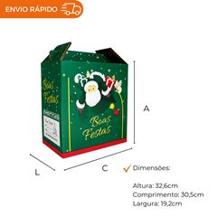 CESTA DE NATAL BOAS FESTAS VERDE