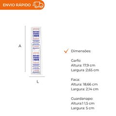 KIT SACHÊ GARFO FACA E GUARDANAPO BRANCO
