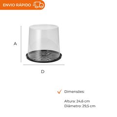EMBALAGEM PET TORTA ALTA GOURMET G 58 CONTEMPORÂNEA