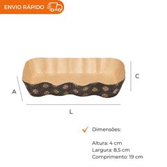 FORMA FORNEÁVEL STOLLEN MICROONDULADA DECORADA 300G