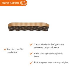 FORMA FORNEÁVEL STOLLEN MICROONDULADA DECORADA 500G