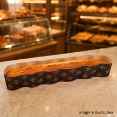 FORMA FORNEÁVEL STOLLEN MICROONDULADA DECORADA 500G