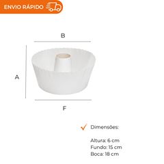 FORMA FORNEÁVEL TORTA SUÍÇA 15 BRANCA