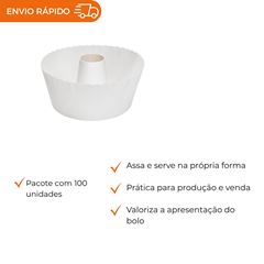 FORMA FORNEÁVEL TORTA SUÍÇA 15 BRANCA