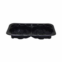 BANDEJA ALTA BARREIRA 15X23CM HAMBÚRGUER PRETA
