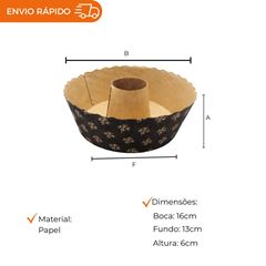 FORMA FORNEÁVEL TORTA SUÍÇA MICROONDULADA DECORADA