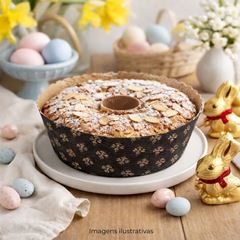 FORMA FORNEÁVEL TORTA SUÍÇA MICROONDULADA DECORADA