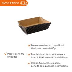 FORMA FORNEAVEL PARA BOLO 80G