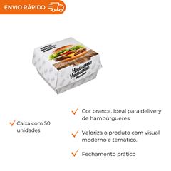 EMBALAGEM PARA HAMBÚRGUER H1 BRANCA